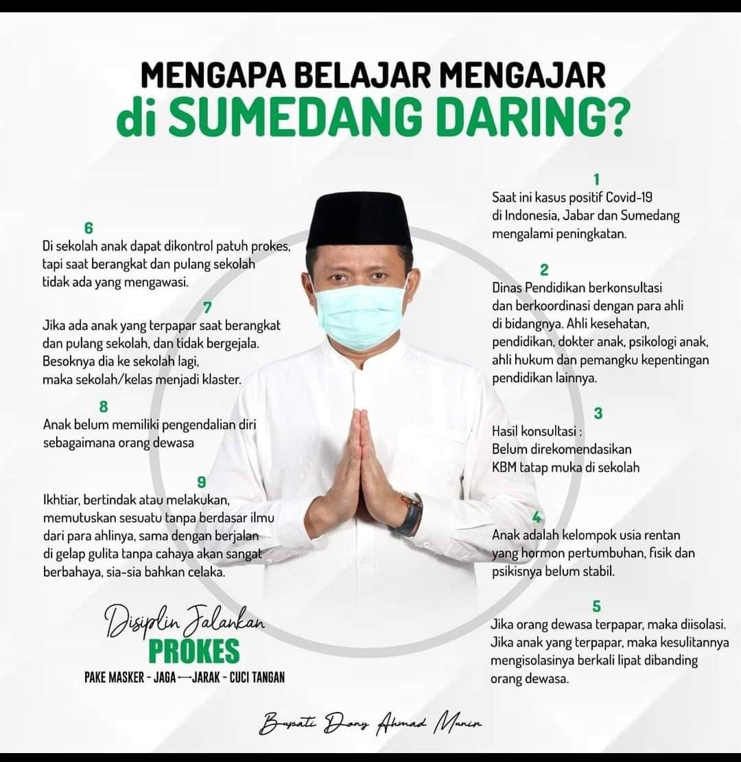 Iya sy sangat paham skali bpa bupati..smoga peserta didik/siswa siswi smuanya pda sehat..sy jga sbg tenaga pendidik sngat khatir skali sma anak didik saya..mkny smpe skrg msh bljr daring,utk itu kita smua slalu siap mntaati aturan