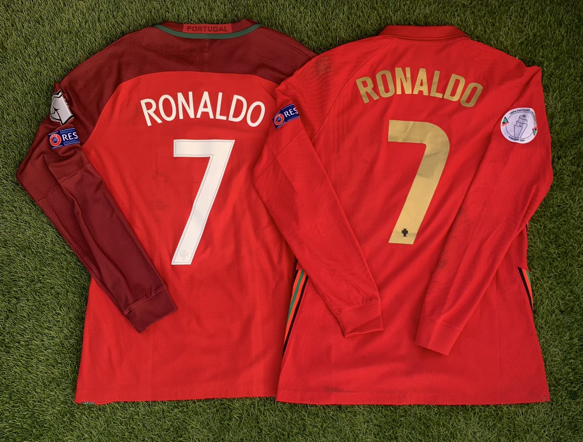 ildelima6's tweet photo. ⚽️ @Cristiano 🇵🇹⚽️🔝 has played 170 games for @selecaoportugal 🇵🇹, 2 of those shirts are in Andorra 🇦🇩⚽️🔝 #andorra #portugal #matchworn #cristiano #cristianoronaldo #ronaldo #cr7 #matchwornshirt #europeanchampions #nationsleaguewinner #winner2019 #andorrafootballmuseum #AFM https://t.co/V6XORK3dqj