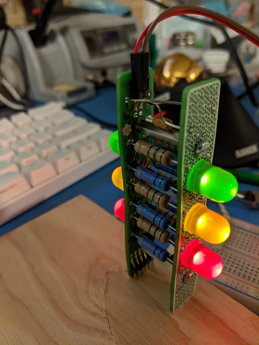 Spent the weekend soldering, one project was this cordwood puzzle by @boldport