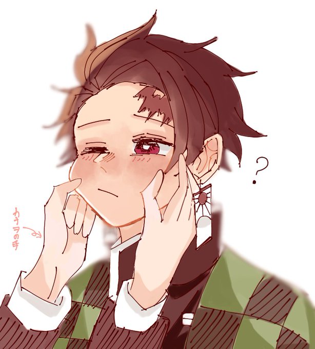 ハートカカヲ🍫🍓さんがTwitterに投稿した竈門炭治郎(鬼滅の刃)のイラスト。