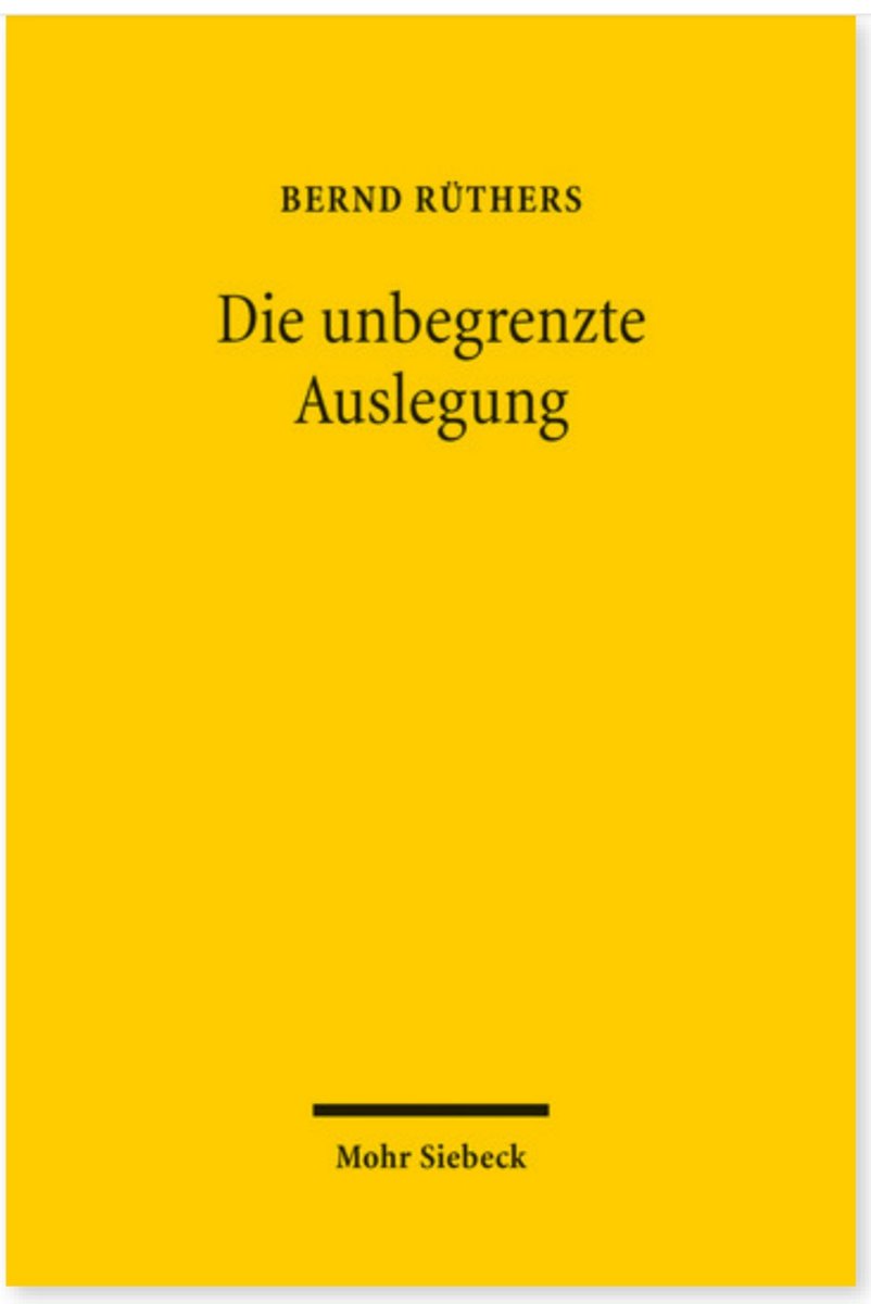 Alex_J_Thiele's tweet photo. #coronaverlosung 231: Heute mit einer Spende von @Joern_Mueller, der 2 (!) Exemplare von Rüthers Klassiker in den Topf wirft (@mohr_recht). Vielen Dank. Teilnahme per RETWEET, Verlosung am Abend. Viel Glück! 😊 https://t.co/81Ya0UC7fC