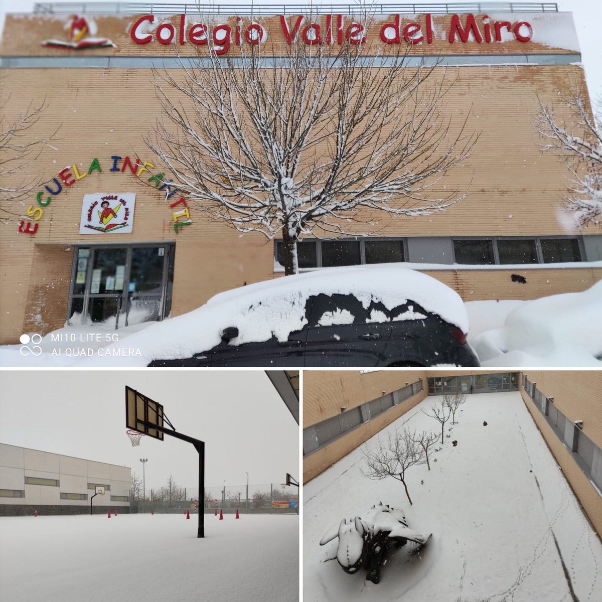 ValledelMiro's tweet photo. ¡Hoy volvemos desde la distancia! Filomena está generando muchos inconvenientes, pero ha dejado imágenes preciosas como la de nuestro cole nevado 😍❄️ https://t.co/IImq5gQMZb