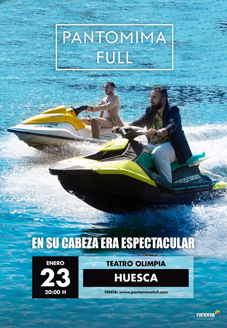 teatroolimpia's tweet photo. PANTOMIMA FULL y el ciclo HUESCA HUMOR llegan de nuevo al Teatro Olimpia el sábado 23 de enero con su nuevo show "EN SU CABEZA ERA ESPECTACULAR".
¡Ultimas entradas! en taquillas y web: https://t.co/XmL5DU3evd https://t.co/VqGx4YlDzV