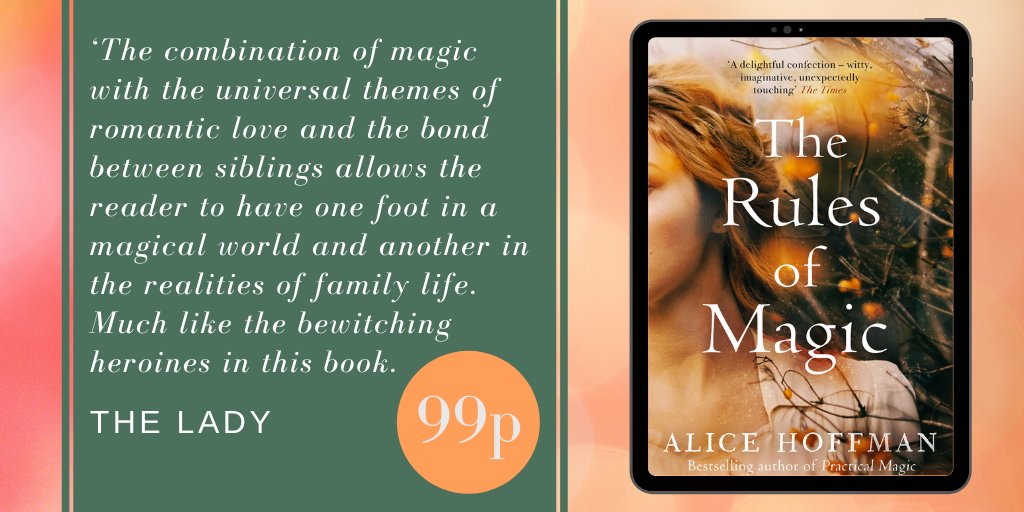 simonschusterE's tweet photo. Everyone needs a little magic in their lives...
And for a little extra magic you can get #TheRulesofMagic by @ahoffmanwriter now for just 99p!
https://t.co/fxm9C6rke0 https://t.co/84KF2jyvVu