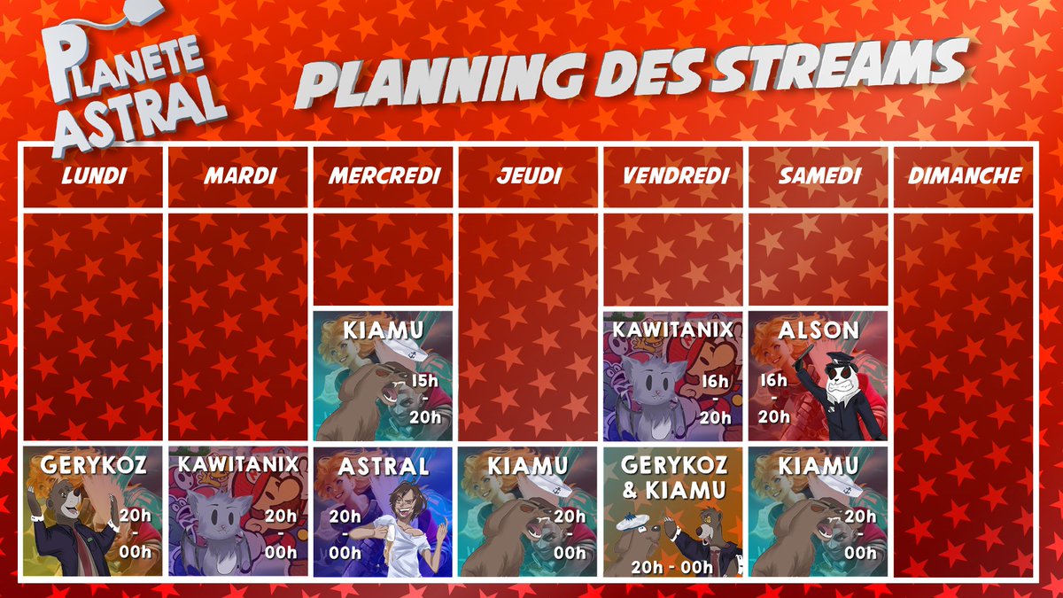 PlaneteAstral's tweet image. 🔴 Voici le planning des streams de cette semaine ! 😄 Beaucoup de League of Legends au programme (nouvelle saison oblige 😅) mais pas que ! 

On vous attend dès ce soir 👾

👉 twitch.tv/planeteastral