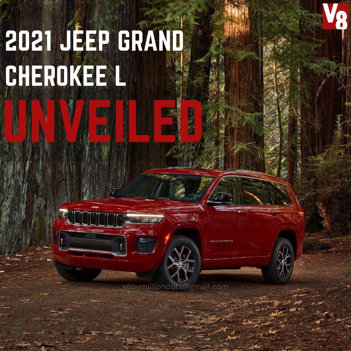 VMilliondots's tweet photo. The new Jeep Grand Cherokee L has been revealed in international markets, with the smaller two-row model scheduled to arrive later in the year. The fifth-gen Grand Cherokee incorporates styling elements from last year’s Grand Wagoneer concept and, for the first time. https://t.co/o0NIP19ecl