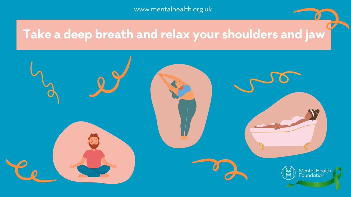 🏠With new restrictions across the nation, it can be challenging to manage your mental health whilst staying at home.

🛀Try a relaxation technique to ease any tensions in your body. Take a series of deep breaths, relax your shoulders and jaw and ease your muscles.