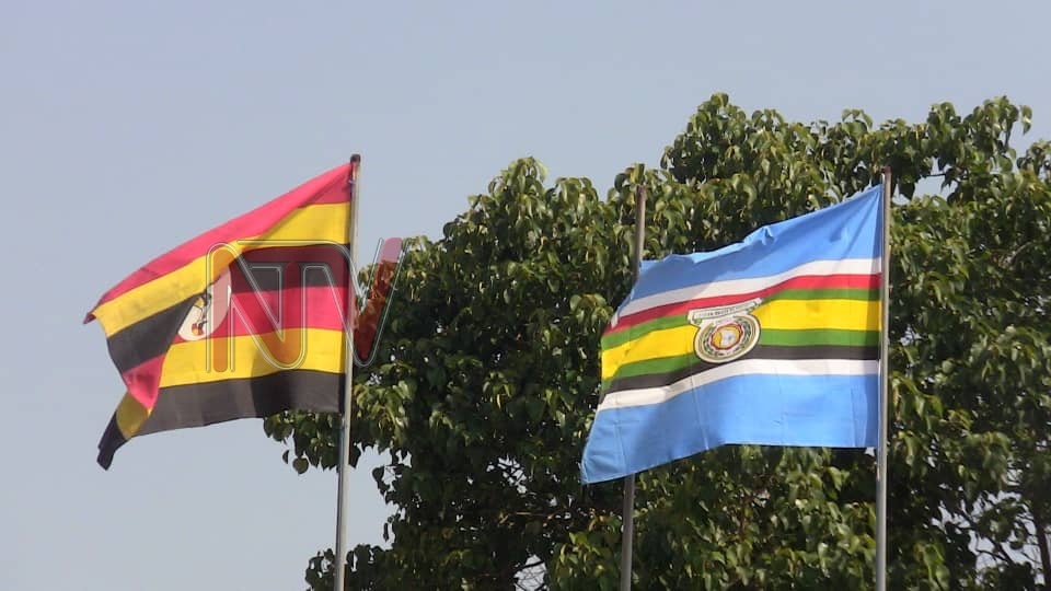 ntvuganda's tweet photo. PHOTOS: These photos taken on 11th January 2021 show the Uganda Flag hanging upside down at Koboko district headquarters. This has changed the order of the three national colours from black, yellow, red to red, yellow, black. 

 #NTVNews #UGDecides2021 

📸 Adidi Rashul https://t.co/KM4Y02mYpy