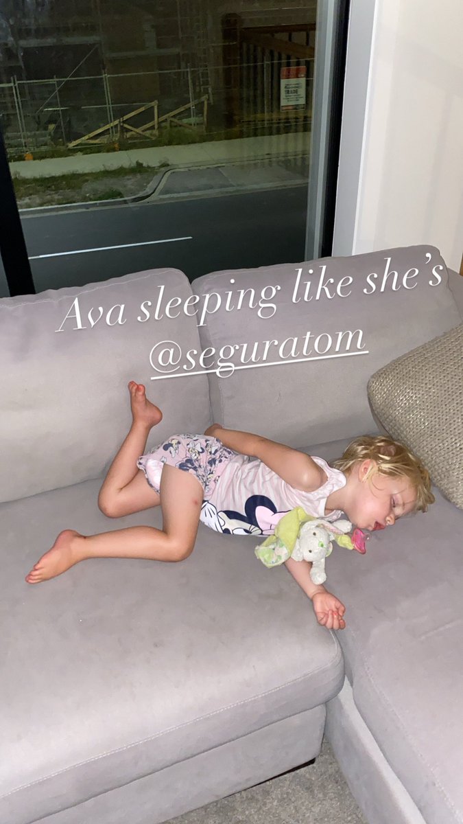 JBrezza15's tweet photo. @PatMcAfeeShow @tomsegura Found my 2 year old mocking @tomsegura in her sleep tonight https://t.co/SHK20fCepJ