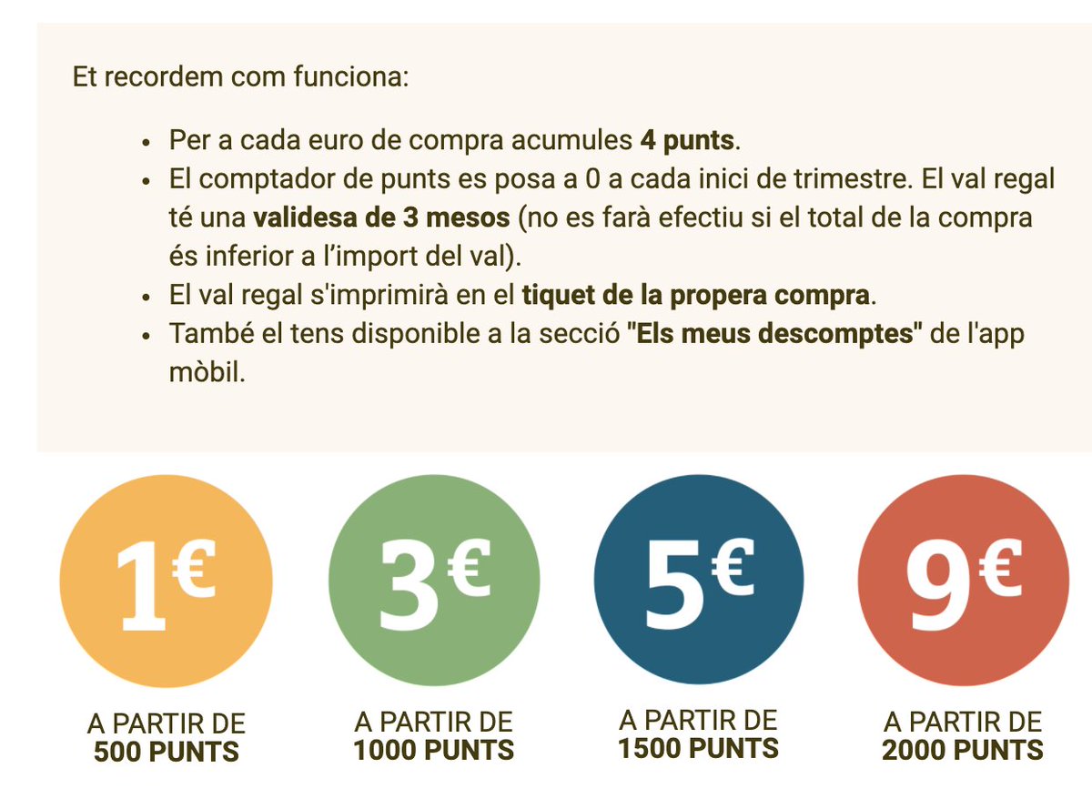 emmapueyo's tweet photo. . @AmetllerOrigen, seria millor no tenir programa de fidelització que tenir-ne el més rata de la història. Si compro 125€ trimestrals em doneu 1 € DE DESCOMPTE - això sí, me'l deixeu utilitzar sense import mínim. Generositat màxima. https://t.co/qfDXJ7Fyyh