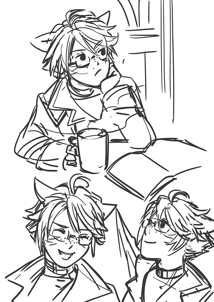 some random doodles of my friend's ffxiv character✨ 