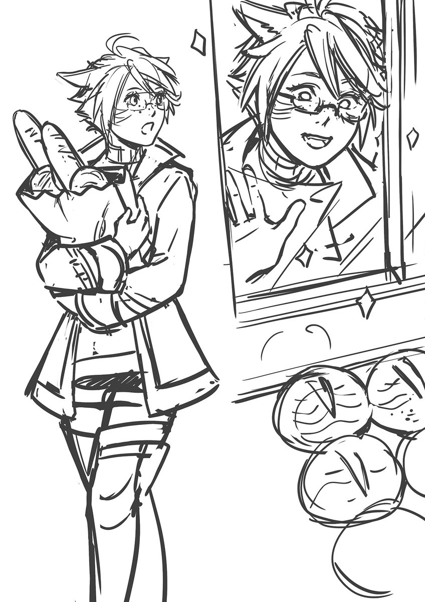 some random doodles of my friend's ffxiv character✨ 