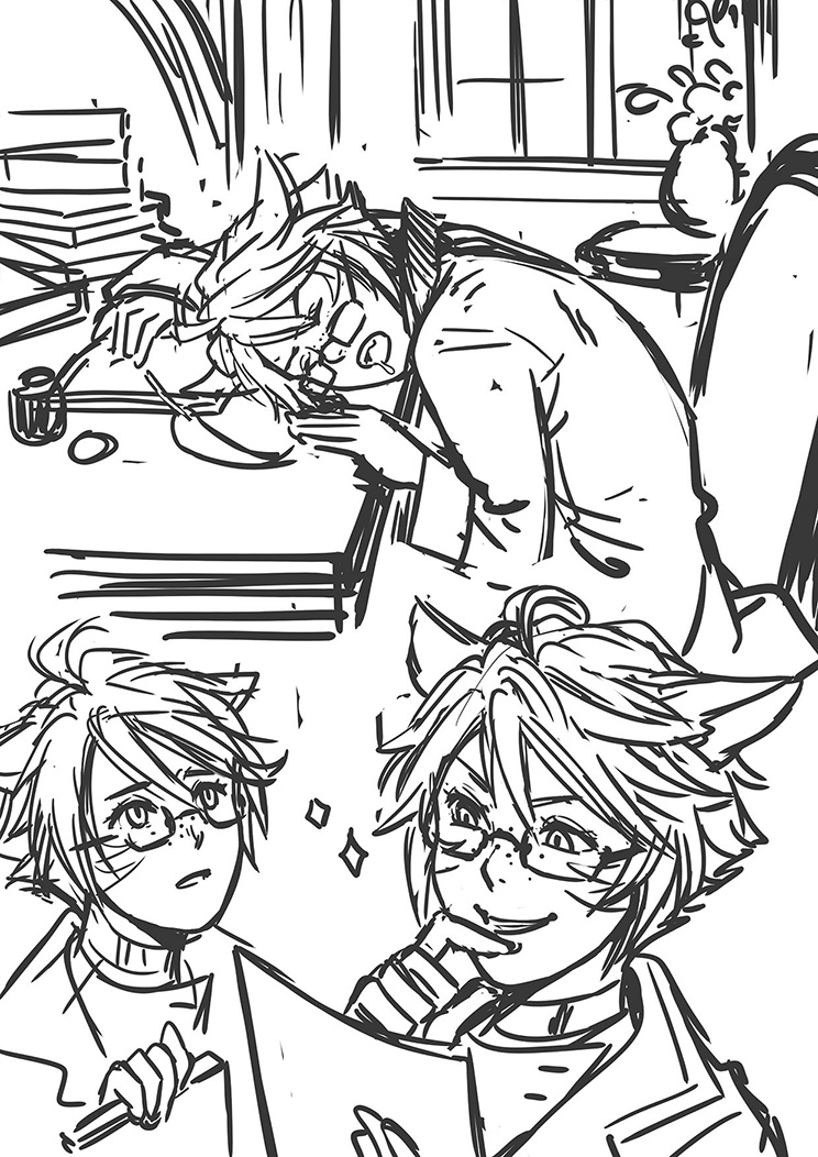 some random doodles of my friend's ffxiv character✨ 