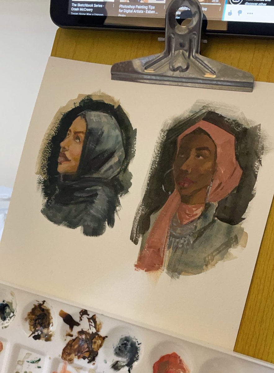Minamation's tweet photo. I went back to traditional painting because i miss the feeling 😍what do you think ? #painting #traditionalart #dohaart #qatarart #qatar #art https://t.co/yKem2m7BKj
