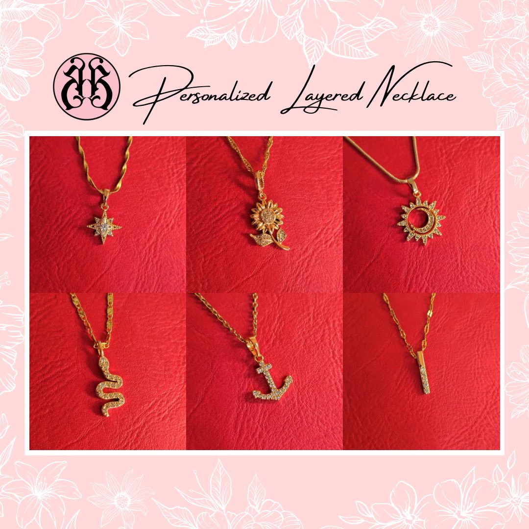 BaddieBasics_'s tweet photo. Bb Personalized Layered Necklace comes in various pendants and chains! All non tarnish, gold and/or rose gold plated and perfect for every day use! Available for order this Wednesday 6pm, Stay tuned!

#baddiebasics #baddieneeds #layerednecklace #necklace #gold #rosegold #cdo https://t.co/UpLYZs34QC
