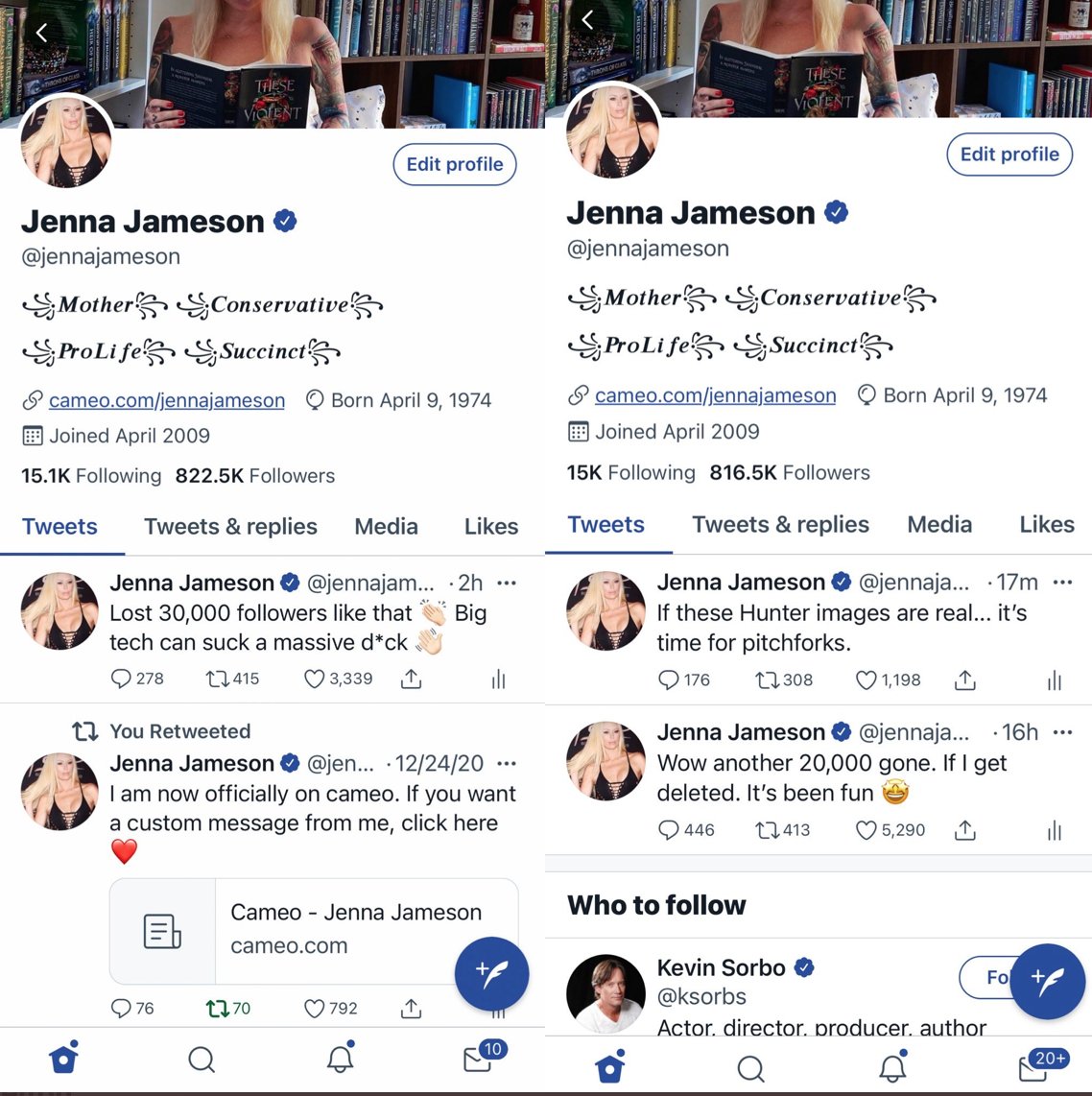 So sad that conservatives are pulling out of Jenna Jameson. Leading her to have less penetration. Apparently her fans are in a state of detumescent and she has yet to figure out that they were never real.