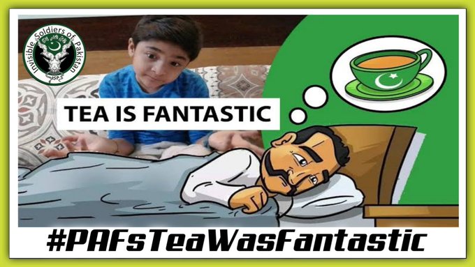 Abdullahbuddy's tweet photo. کون کہتا ہے مر گئے ہیں چاے پینے والے
کوئی پوچھے میرے دشمن سے "Was Tea Fantastic"
#PAFsTeaWasFantastic #TeaWasFantastic #pafshaheenix #PakistanMovingForward #abhinandan #PakistanArmy #PakistanAirForce #abdullah #abdullahbuddy #MeToo https://t.co/JgiHy3E4AB