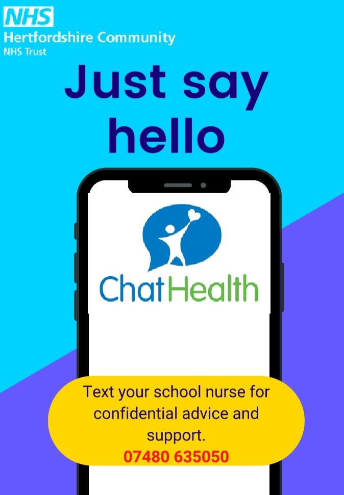 Just say 'hello'. 
Our chat health service available for 11-19 year olds in school education in Hertfordshire. 
A friendly school nurse will reply and help & support you the best they can 😊#schoolnursinginhertfordshire #publichealthnursing #chathealthuk