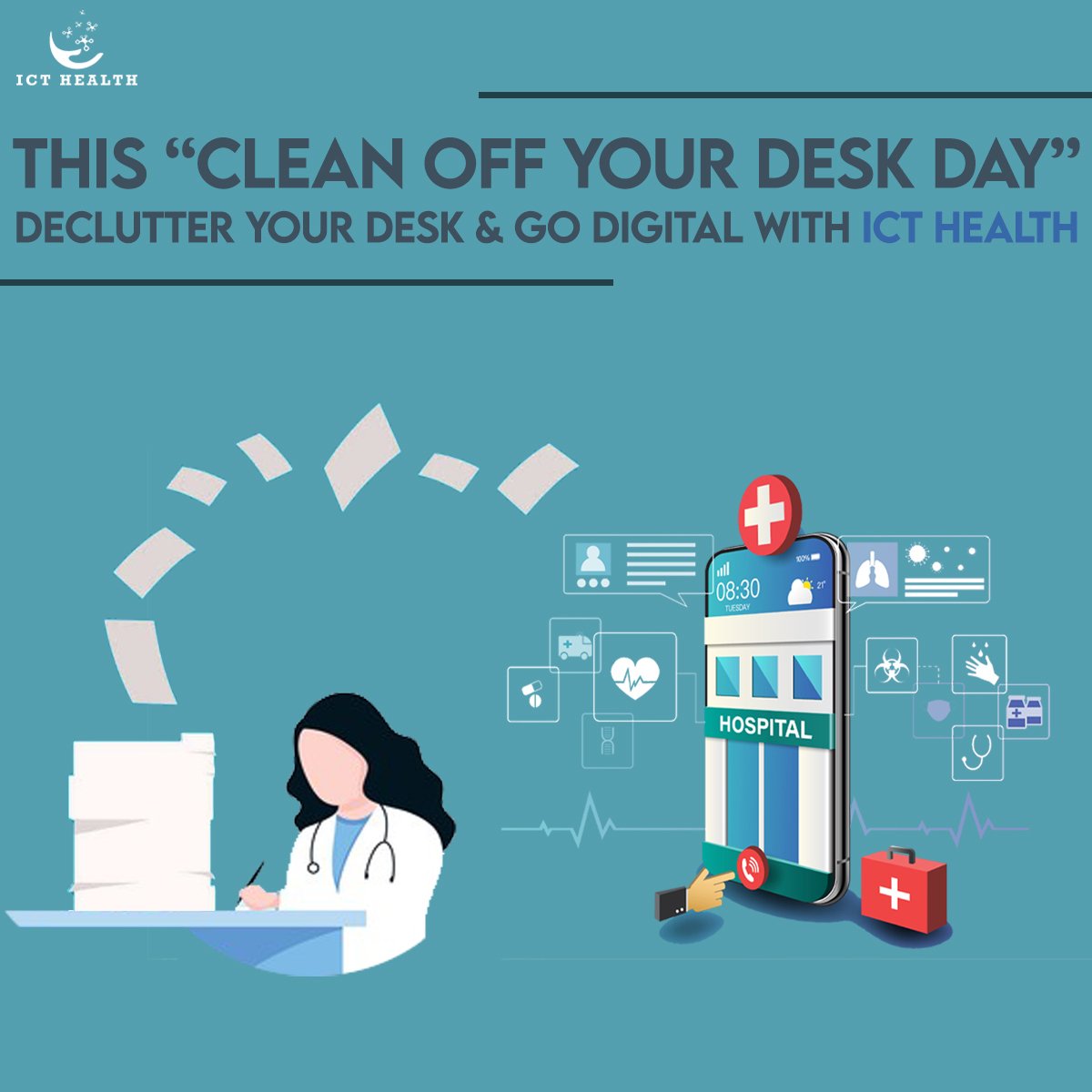ICT_HEALTH's tweet photo. This clean off your desk day, why don't you get rid of unnecessary files to maintain your medicinal records and go digital with absolute data security and privacy with our digital transformation solution.

visit :https://t.co/tlefFdzU8v
#healthcare #health #DigitalTransformation https://t.co/rFrPw5jeyW