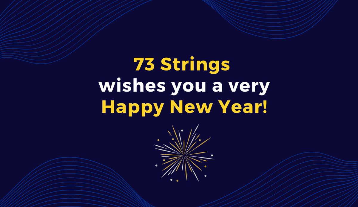 73Strings's tweet photo. 73 Strings wishes you all the best for 2021!
At 73 Strings, with a fantastic team, and supported by top notch Board of Advisors and great clients, we have strengthened our capability to adapt, innovate, and we come into 2021 more ambitious than ever!
#2021 #2021challenges https://t.co/Eq6x9rxx0H