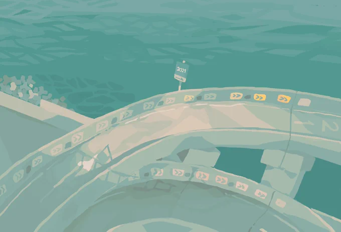 海の上 
