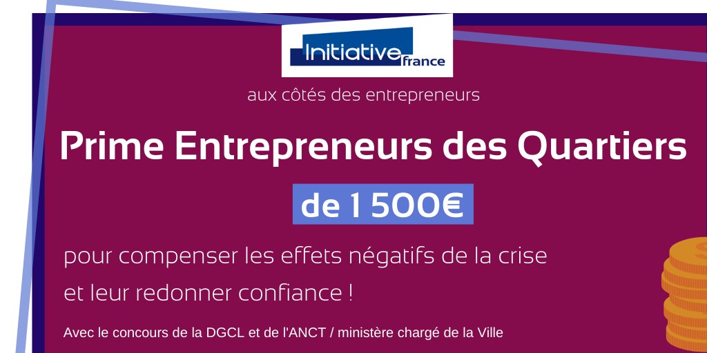 [PRIME #QPV] Jusqu'au 15 mars 2021, les #entrepreneurs des #quartiers prioritaires accompagnés par notre réseau #Initiative peuvent solliciter une prime de 1 500€. 💰
120 entrepreneurs déjà éligibles à ce coup de pouce !👍
Infos et candidature ➡️ demarches-simplifiees.fr/commencer/init…