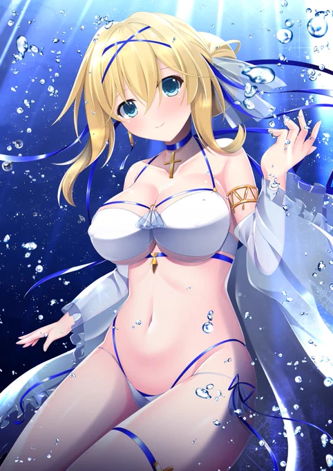 #くそ寒いので水着絵を貼る水着ジャンヌ! 