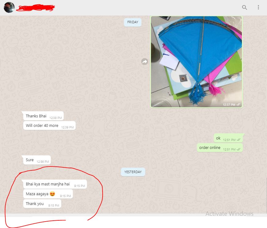 bablakites's tweet photo. 👉Client Feedback:
➡️They have purchase 9 Cord Maidani Manja and they get the best result from our thread 
🪁Premium Quality of kite, manja/thread as per your requirement
👉You can also buy from our website:-https://t.co/6trKwWmcU6
#kites #manja #kiteflying #makarsankranti https://t.co/LDlzyg119U