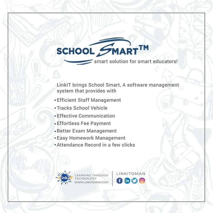 linkitoman's tweet photo. LinkIT brings one-stop solution for all your school management needs moving them from paper to screens within a few clicks leading your school to digital development which will help you achieve all your objectives of school. 
#schoolsmart  #productlaunches #newsoftware #schools https://t.co/J35krWwkF9