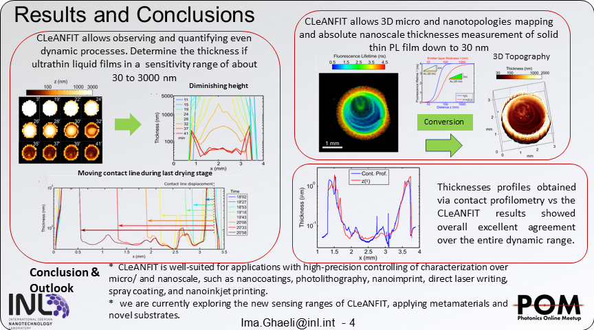 Our poster @PhotonicsMeetup   CLeANFIT – Contact-Less Axial Nearfield-Based Fluorescence Imaging Topography: A Method for dynamic 3D Micro- and Nanotopography Characterization.   @Imaghaeli , @rmrAdao , @INLPhotonics , @INLnano, #POM21bio, #POM21ja