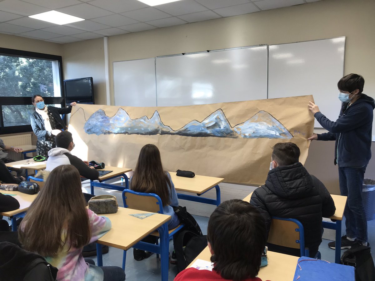 Casanovart83's tweet photo. Projet co intervention, art collectif/handicap, classe ordinaire, dispositif Ulis #lacordeille #acnice https://t.co/cY64qg26n6