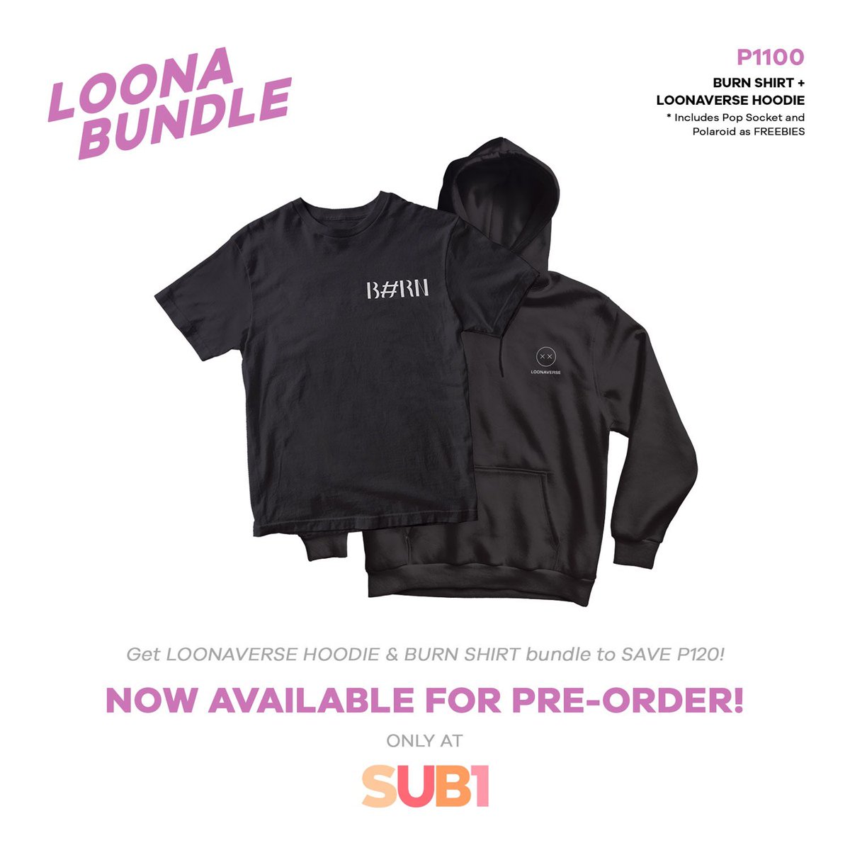 SUBONEKITS's tweet photo. [#SUB1KITS_FINALRERUN]

THIS IS IT, PH ORBITS 🪐💫
We are opening ✨ ONE LAST batch of B#RN shirts and LOONAVERSE Hoodies ✨

DOO: January 18, 11pm
DOP: January 19, 6pm

Cop yours here: https://t.co/doMCoeWy8q

Stay tuned for more 👀 https://t.co/5w28pO9Of7