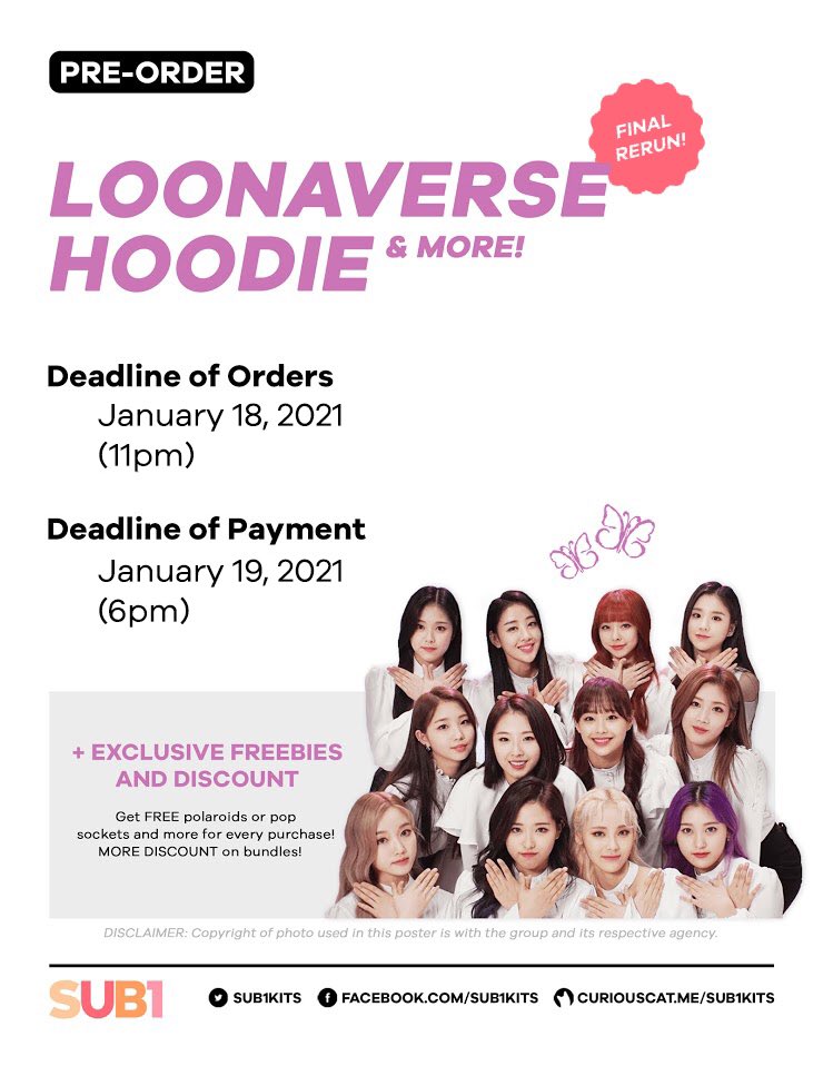 SUBONEKITS's tweet photo. [#SUB1KITS_FINALRERUN]

THIS IS IT, PH ORBITS 🪐💫
We are opening ✨ ONE LAST batch of B#RN shirts and LOONAVERSE Hoodies ✨

DOO: January 18, 11pm
DOP: January 19, 6pm

Cop yours here: https://t.co/doMCoeWy8q

Stay tuned for more 👀 https://t.co/5w28pO9Of7