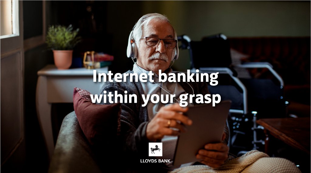 LloydsBank's tweet photo. We’ve teamed up with @we_aredigital to provide free one to one training over the phone to help isolated customers to get online and keep in touch with loved ones. If you, or someone you know needs help they can call 0345 222 0333 Mon - Fri 9am – 5pm. https://t.co/dTmstZ6b1b