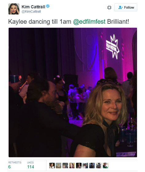 CinePerspective's tweet photo. Kim Cattrall not featured in Sex and the City revival eh... that reminds me of the time that she famously snubbed me at the EIFF ceilidh back in 2016😂#cropgate https://t.co/us6M4dgojb