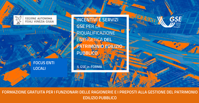 anci_fvg's tweet photo. Il #14gennaio un webinar promosso da @GSErinnovabili con @regioneFVGit in collaborazione con #ancifvg sull'efficientamento energetico del patrimonio edilizio pubblico e tutte le opportunità e gli incentivi per la riqualificazione energetica.
Iscrizioni su https://t.co/ByijeWaqoB https://t.co/k1mDOZvq0E