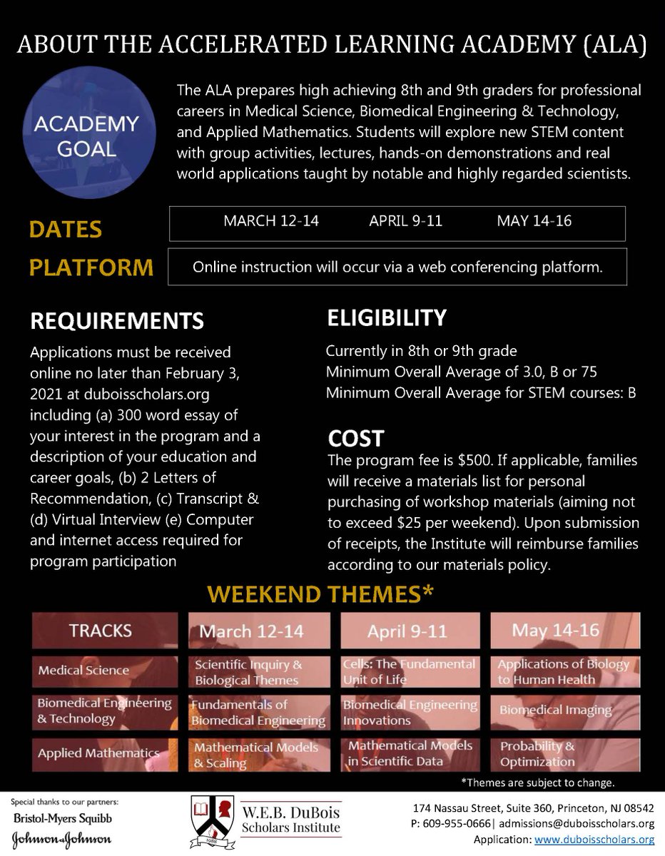 STEM Program at Princeton University for 8th/9th Graders - Now VIRTUAL!: Deadline Feb 3rd