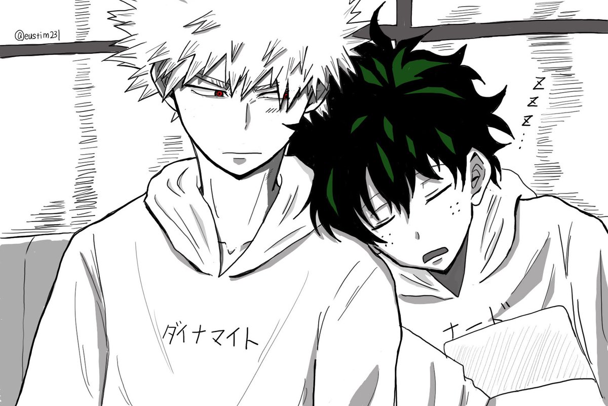 電車の中で。 #hrak #僕のヒーローアカデミア #ヒロアカ #かっちゃん