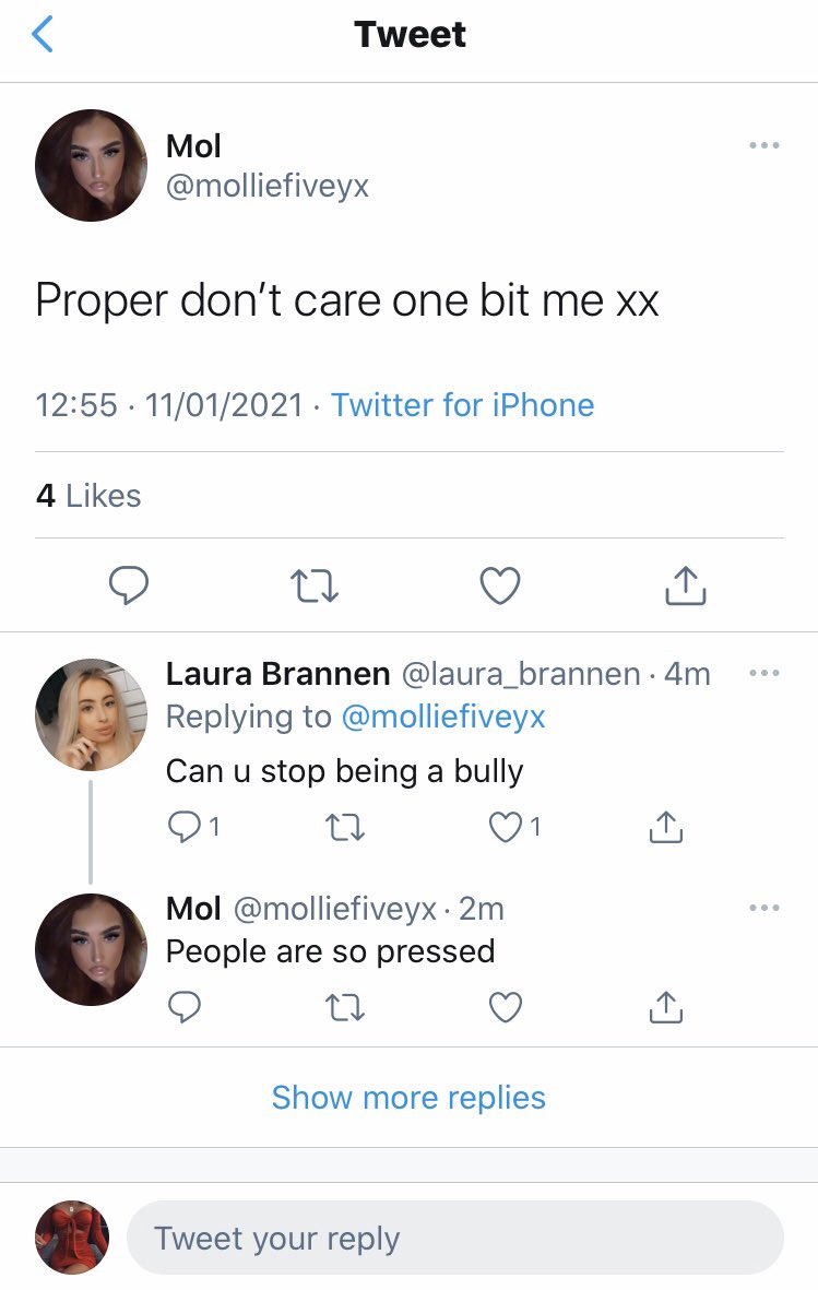 Withlovekatie's tweet photo. @molliefiveyx Your personality is ugly https://t.co/Zz1TksmJhL