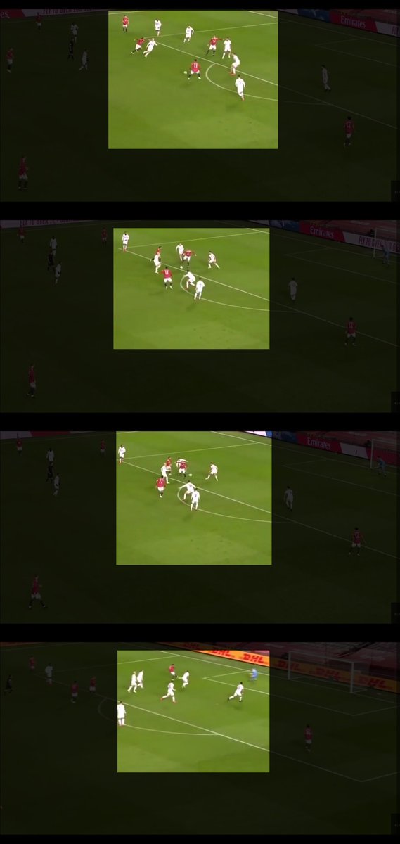 Donny - Genius1 - Donny points where wants the ball. 2 - Mason plays it behind him.3 - Donny's awareness is so incredible, in a split moment he readjusts and flicks it into Mata who's behind him!4 - Mata through on Goal.