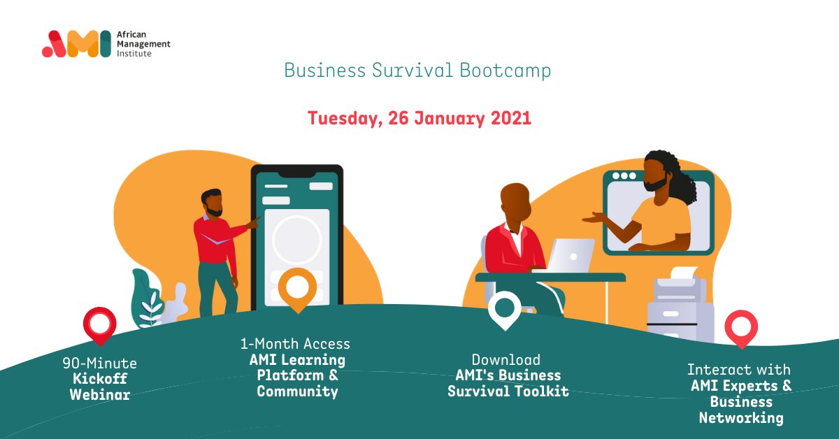 Are you an entrepreneur? Apply for our FREE Business Survival Bootcamp programme to gain skills that will help you overcome the challenges brought about by the COVID-19 pandemic.  #Rwanda #BusinessBootcamp #RoadtoRecovery

🔗africanmanagers.org/rwanda
