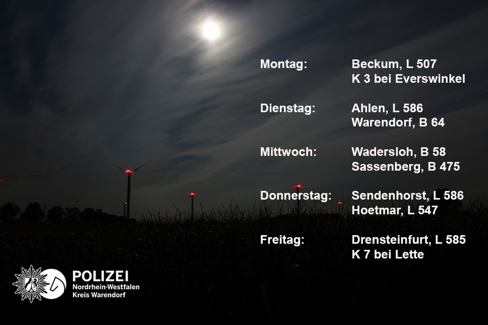 polizei_nrw_waf's tweet photo. Wie war das nochmal mit dem frühen Vogel? Guten Morgen Kreis Warendorf 👮. In dieser Woche blitzen wir hier ⬇⬇⬇
#PolizeiWarendorf #Blitzer #KW02 https://t.co/zW16CkBZbq