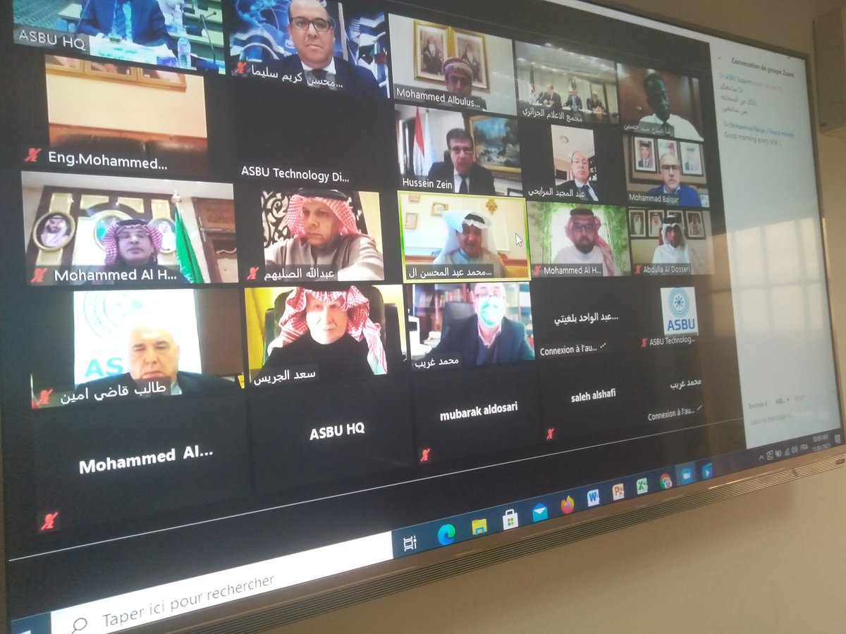 AsbucenterDZ's tweet photo. انعقد صباح اليوم الاجتماع 104للمجلس التنفيذي بتقنية التحاور عن بعد Zoom  بمشاركة مدير المركز  السيد محسن كريم سليماني و برئاسة السيد محسن العواش وكيل وزارة الإعلام في دولة الكويت 
و قد استعرض المدير العام المهندس عبد الرحيم سليمان أهم القرارات التي اتخذها مكتب الشؤون الطارئة https://t.co/yeOfMPiAGz
