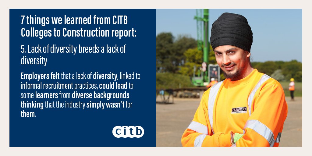 7 things we learned from Colleges to Construction report:

New research has found that 60% of #construction students don't get jobs in the #industry. Steve Radley, our Policy Director, explores ways to address this in our latest blog.

Read the rest here👉 bit.ly/3agZCJh