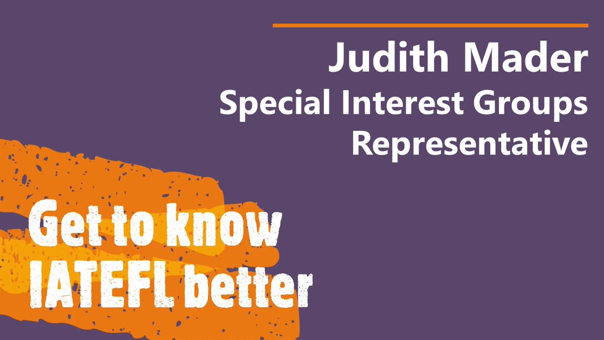 iatefl's tweet photo. In the latest in our 'Getting to know IATEFL' series, meet Judith Mader, IATEFL trustee and Special Interest Groups Representative.
https://t.co/Pqix892Dds
#iatefl #GetToKnowIATEFL #SIGs #iateflSIGs https://t.co/6UN7wYzp8K