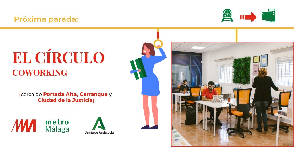 metromlgoficial's tweet image. 💻Con tanto trabajar desde casa, es normal que necesites cambiar de aires. Visita El Círculo - Coworking Familiar, junto a la parada Carranque, y estrena oficina nueva. comerciolocal.metromalaga.es
#súbetealcomerciolocal

@ElCirculoCF