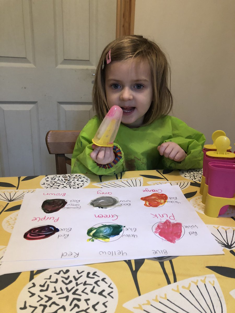 mrswelshfranco's tweet photo. @NurseryTps Emilia loved finding out about how we make colours and mixing them with ice cubes #TPSHomeLearning https://t.co/nSzwsnV0Cq
