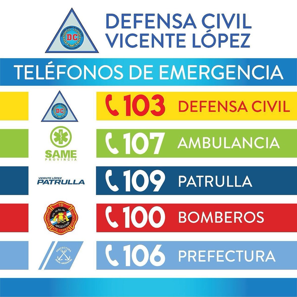 Te recordamos que seguimos bajo alerta meteorológica por tormentas y lluvias fuertes. ⛈️
Ante cualquier emergencia no dude en comunicarse.📞☎️