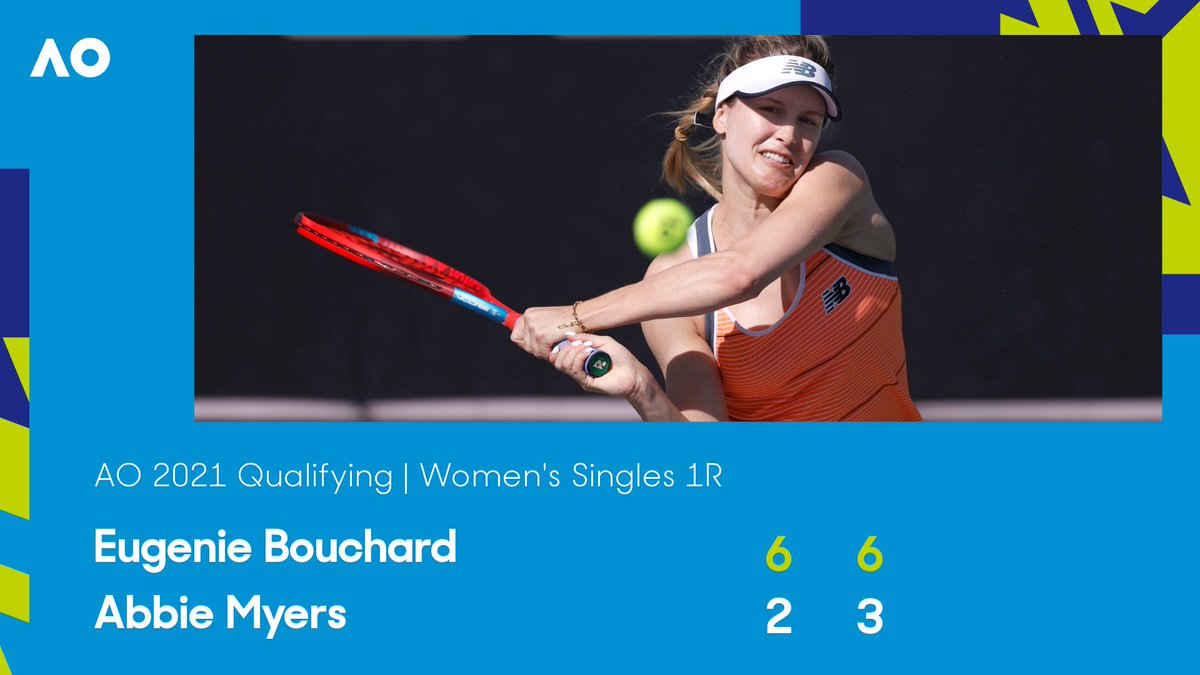 AustralianOpen's tweet photo. 🇨🇦 @geniebouchard back with a win.

#AusOpen | #AO2021 https://t.co/2IHU6V8Jk3