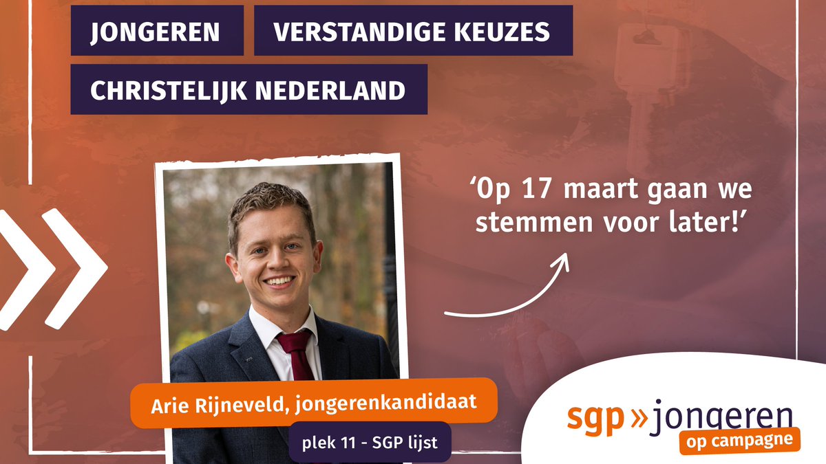 De Tweede Kamerverkiezingen komen eraan. Daarom starten wij vandaag de campagne #stemmenvoorlater! De campagne moedigt jongeren aan om naar de stembus te gaan. Zo dragen we ons steentje bij aan de #vierdezetel. Meer weten? Ga naar: sgpj.nl/nieuws/sgpjong…